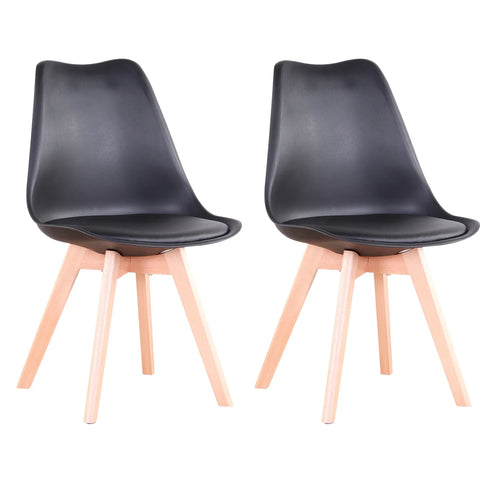 2 Chaises Scandinaves Noires