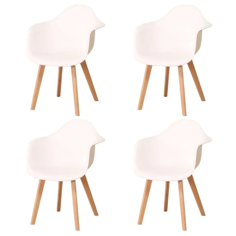 4 Chaises Accoudoirs Scandinaves