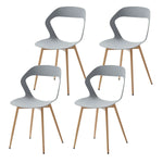 4 Chaises Coquilles Plastique