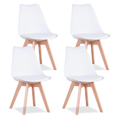 4 Chaises Modernes Blanches