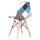 4 Chaises Patchwork Bleu