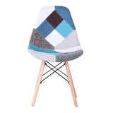 4 Chaises Patchwork Bleu