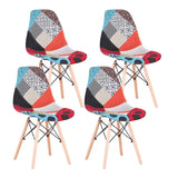 4 Chaises Scandinave Patchwork