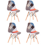 4 Chaises Scandinave Patchwork