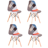 4 Chaises Scandinave Patchwork