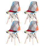 4 Chaises Scandinave Patchwork