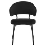 Chaise Dossier Arrondi Noire