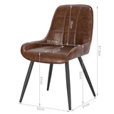 Chaise En Cuir Vintage Marron