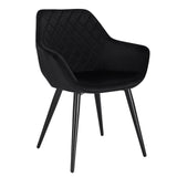 Chaise En Velour Noir