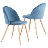 Chaise En Velours Bleu