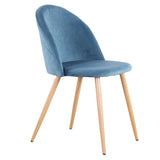 Chaise En Velours Bleu