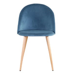 Chaise En Velours Bleu