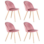 Chaise En Velours Rose Pied Doré