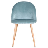 Chaise en Velours Vert