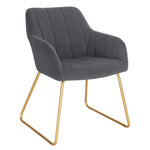 Chaise Fauteuil Avec Accoudoir En Velours