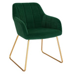 Chaise Fauteuil Avec Accoudoir En Velours