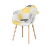 Chaise Fauteuil Patchwork Jaune