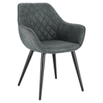 Chaise Fauteuil Tissu Gris