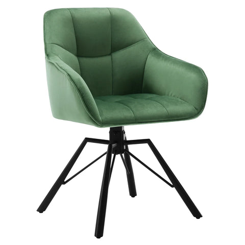 Chaise Pivotante Avec Accoudoirs Verte