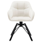 Chaise Pivotante Velours Blanc