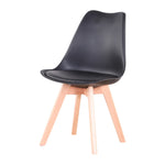 Chaise Scandinave Noire Et Bois