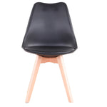 Chaise Scandinave Noire Et Bois