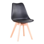 Chaise Scandinave Noire Et Bois