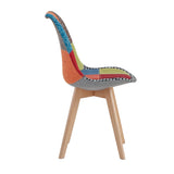 Chaise Scandinave Patchwork Multicolore