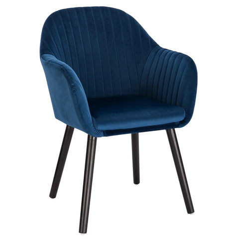 Chaise Velours Bleu Petrole