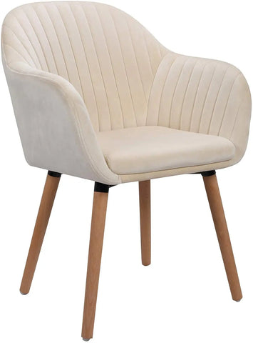 Chaise Velours Design Creme