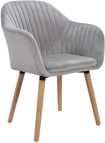 Chaise Velours Design Gris