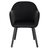 Chaise Velours Design Noir