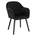 Chaise Velours Design Noir