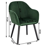 Chaise Velours Vert Sapin