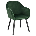 Chaise Velours Vert Sapin