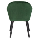 Chaise Velours Vert Sapin