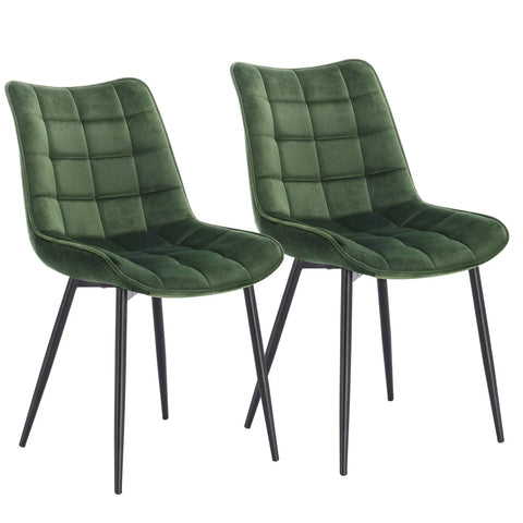 Chaises En Velours Vert Olive