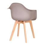 Chaises Scandinaves Avec Accoudoirs Grises