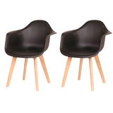 Chaises Scandinaves Avec Accoudoirs Noires