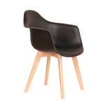 Chaises Scandinaves Avec Accoudoirs Noires