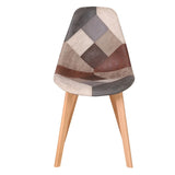 Chaises Scandinaves Patchwork Marron