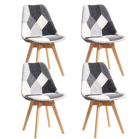 Chaises Scandinaves Patchwork Noir Et Blanc