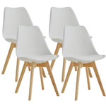 Chaises Scandinaves Pied Bois Grises