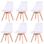 Chaises Scandinaves Rembourrées Blanches