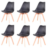 Chaises Scandinaves Rembourrées Noires