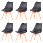 Chaises Scandinaves Rembourrées Noires