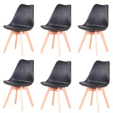 Chaises Scandinaves Rembourrées Noires