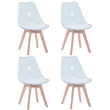 Chaises Transparentes Pieds Bois