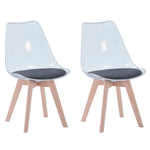 Chaises Transparentes Pieds Bois