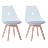 Chaises Transparentes Pieds Bois